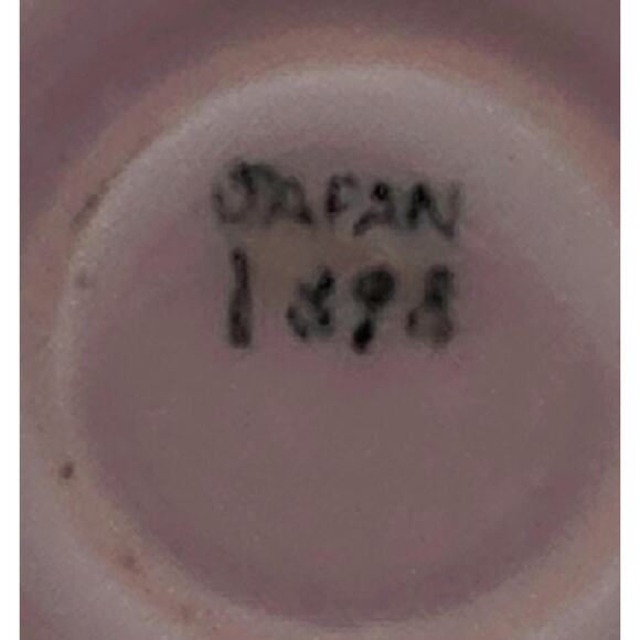 VTG Japanese Pink Floral Vase adorned with pink and blue flowers guilded handles - Picture 4 of 8